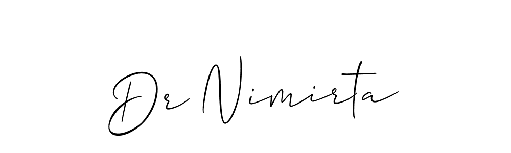 Check out images of Autograph of Dr Nimirta name. Actor Dr Nimirta Signature Style. Allison_Script is a professional sign style online. Dr Nimirta signature style 2 images and pictures png