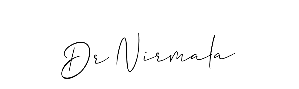 It looks lik you need a new signature style for name Dr Nirmala. Design unique handwritten (Allison_Script) signature with our free signature maker in just a few clicks. Dr Nirmala signature style 2 images and pictures png