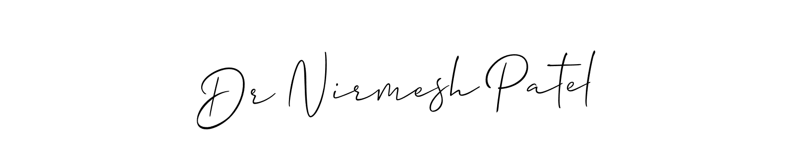 Best and Professional Signature Style for Dr Nirmesh Patel. Allison_Script Best Signature Style Collection. Dr Nirmesh Patel signature style 2 images and pictures png