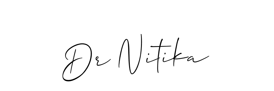 The best way (Allison_Script) to make a short signature is to pick only two or three words in your name. The name Dr Nitika include a total of six letters. For converting this name. Dr Nitika signature style 2 images and pictures png