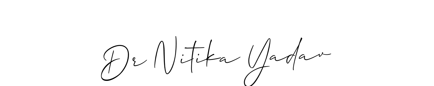 This is the best signature style for the Dr Nitika Yadav name. Also you like these signature font (Allison_Script). Mix name signature. Dr Nitika Yadav signature style 2 images and pictures png