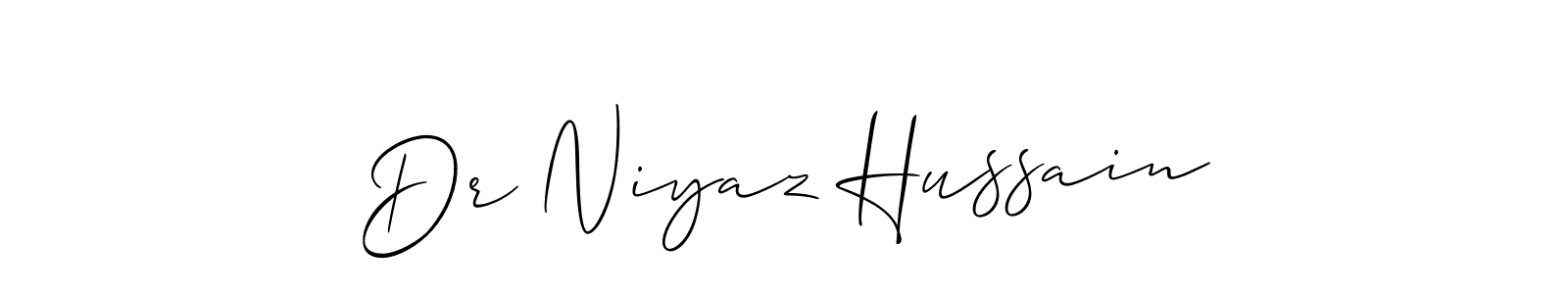 Use a signature maker to create a handwritten signature online. With this signature software, you can design (Allison_Script) your own signature for name Dr Niyaz Hussain. Dr Niyaz Hussain signature style 2 images and pictures png