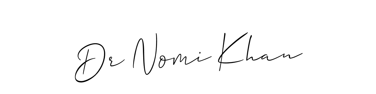 This is the best signature style for the Dr Nomi Khan name. Also you like these signature font (Allison_Script). Mix name signature. Dr Nomi Khan signature style 2 images and pictures png
