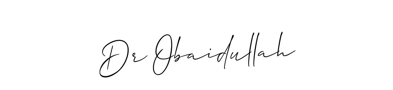 Make a beautiful signature design for name Dr Obaidullah. With this signature (Allison_Script) style, you can create a handwritten signature for free. Dr Obaidullah signature style 2 images and pictures png