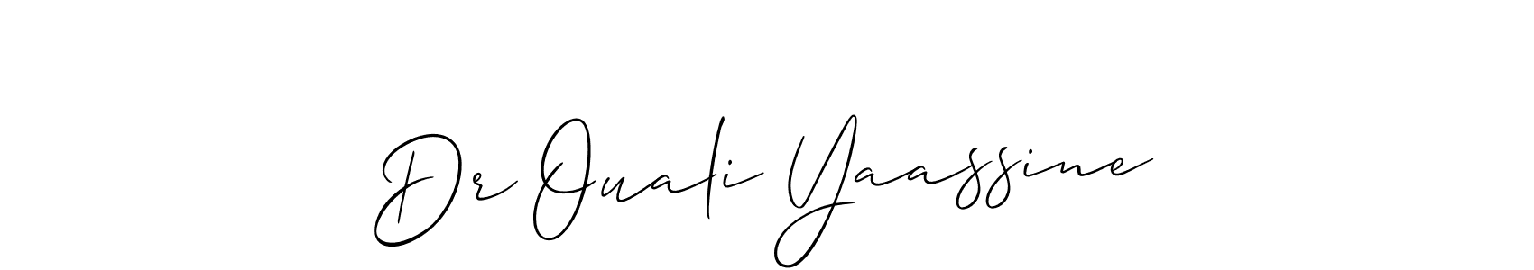 Make a short Dr Ouali Yaassine signature style. Manage your documents anywhere anytime using Allison_Script. Create and add eSignatures, submit forms, share and send files easily. Dr Ouali Yaassine signature style 2 images and pictures png