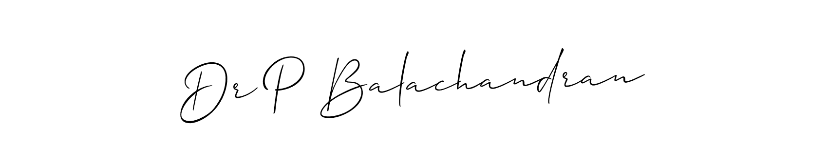 Also we have Dr P Balachandran name is the best signature style. Create professional handwritten signature collection using Allison_Script autograph style. Dr P Balachandran signature style 2 images and pictures png