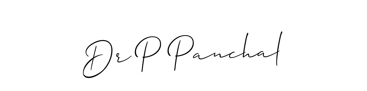 Use a signature maker to create a handwritten signature online. With this signature software, you can design (Allison_Script) your own signature for name Dr P Panchal. Dr P Panchal signature style 2 images and pictures png