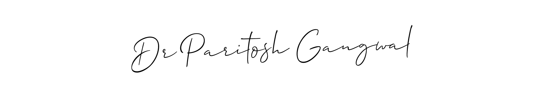 How to make Dr Paritosh Gangwal name signature. Use Allison_Script style for creating short signs online. This is the latest handwritten sign. Dr Paritosh Gangwal signature style 2 images and pictures png