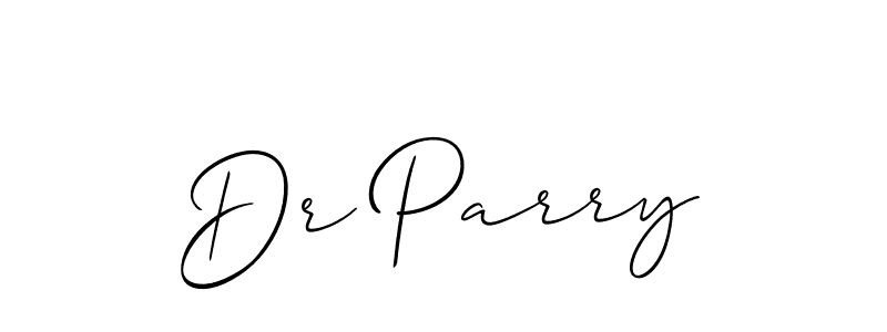 Also You can easily find your signature by using the search form. We will create Dr Parry name handwritten signature images for you free of cost using Allison_Script sign style. Dr Parry signature style 2 images and pictures png