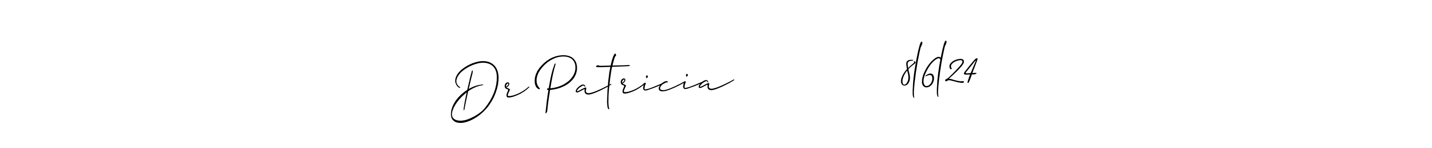 if you are searching for the best signature style for your name Dr Patricia            8l6l24. so please give up your signature search. here we have designed multiple signature styles  using Allison_Script. Dr Patricia            8l6l24 signature style 2 images and pictures png