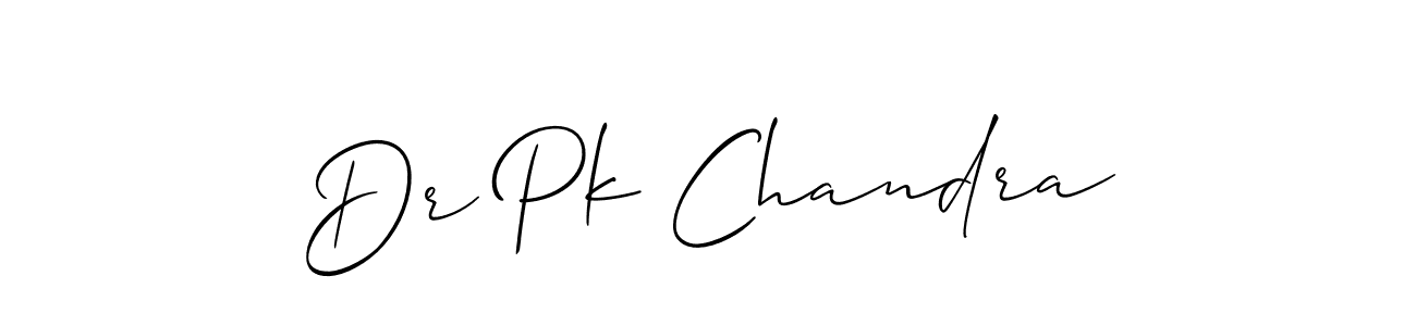 Dr Pk Chandra stylish signature style. Best Handwritten Sign (Allison_Script) for my name. Handwritten Signature Collection Ideas for my name Dr Pk Chandra. Dr Pk Chandra signature style 2 images and pictures png