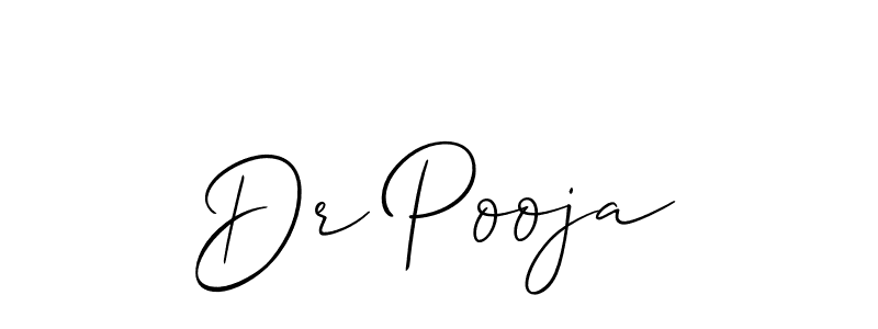 Make a short Dr Pooja signature style. Manage your documents anywhere anytime using Allison_Script. Create and add eSignatures, submit forms, share and send files easily. Dr Pooja signature style 2 images and pictures png