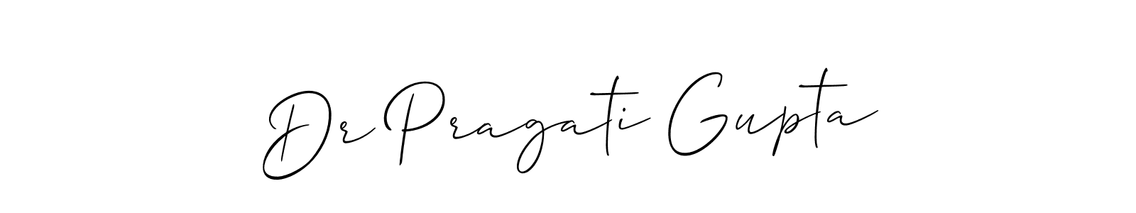 Use a signature maker to create a handwritten signature online. With this signature software, you can design (Allison_Script) your own signature for name Dr Pragati Gupta. Dr Pragati Gupta signature style 2 images and pictures png