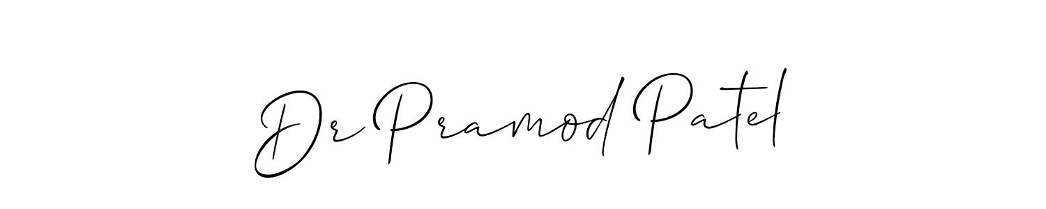 Make a short Dr Pramod Patel signature style. Manage your documents anywhere anytime using Allison_Script. Create and add eSignatures, submit forms, share and send files easily. Dr Pramod Patel signature style 2 images and pictures png