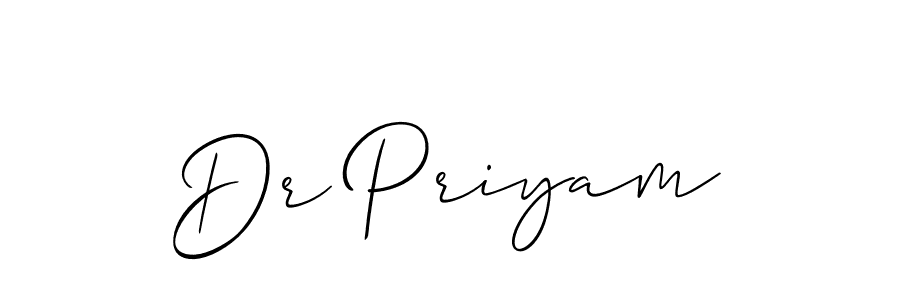 Make a short Dr Priyam signature style. Manage your documents anywhere anytime using Allison_Script. Create and add eSignatures, submit forms, share and send files easily. Dr Priyam signature style 2 images and pictures png