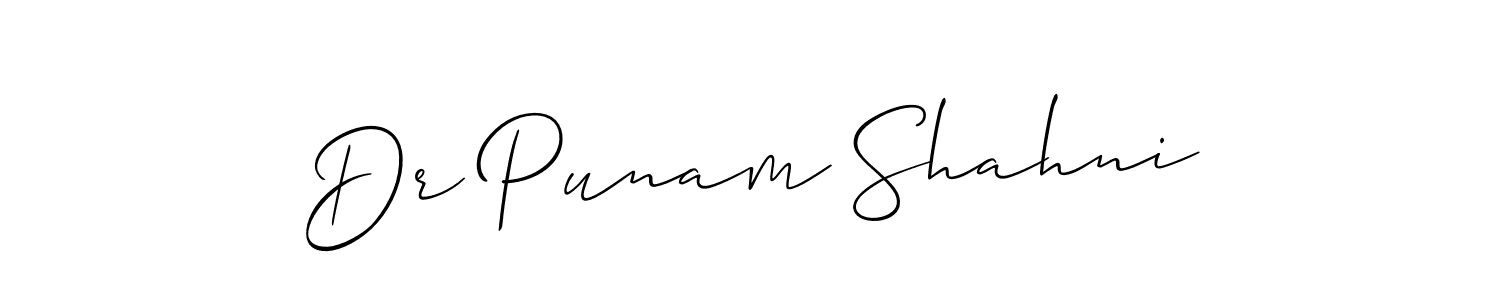 if you are searching for the best signature style for your name Dr Punam Shahni. so please give up your signature search. here we have designed multiple signature styles  using Allison_Script. Dr Punam Shahni signature style 2 images and pictures png