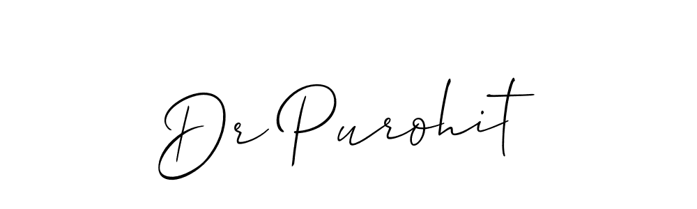 How to make Dr Purohit name signature. Use Allison_Script style for creating short signs online. This is the latest handwritten sign. Dr Purohit signature style 2 images and pictures png