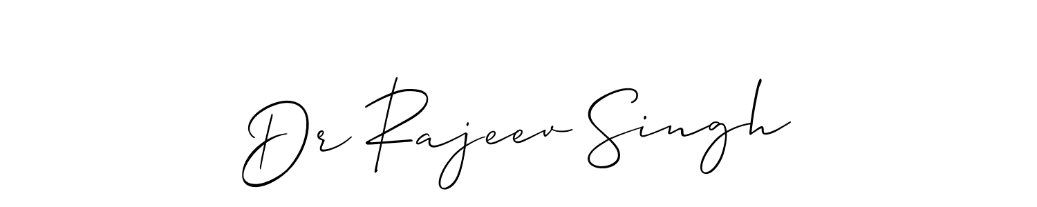 The best way (Allison_Script) to make a short signature is to pick only two or three words in your name. The name Dr Rajeev Singh include a total of six letters. For converting this name. Dr Rajeev Singh signature style 2 images and pictures png