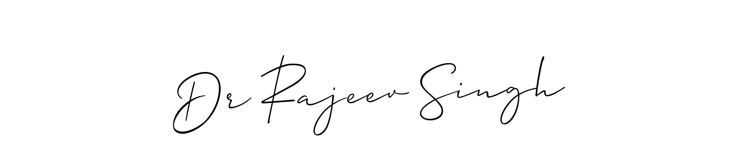 How to make Dr Rajeev Singh name signature. Use Allison_Script style for creating short signs online. This is the latest handwritten sign. Dr Rajeev Singh signature style 2 images and pictures png