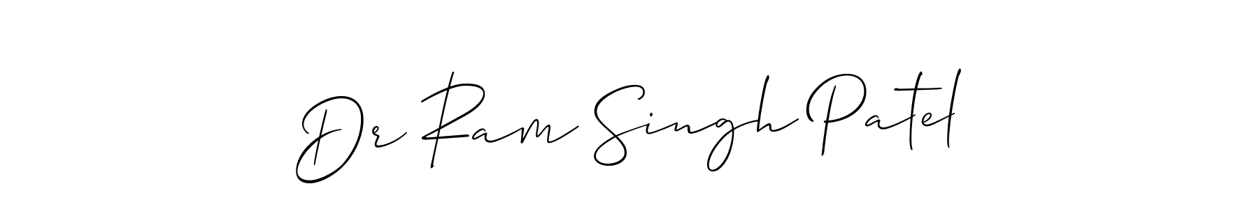 The best way (Allison_Script) to make a short signature is to pick only two or three words in your name. The name Dr Ram Singh Patel include a total of six letters. For converting this name. Dr Ram Singh Patel signature style 2 images and pictures png