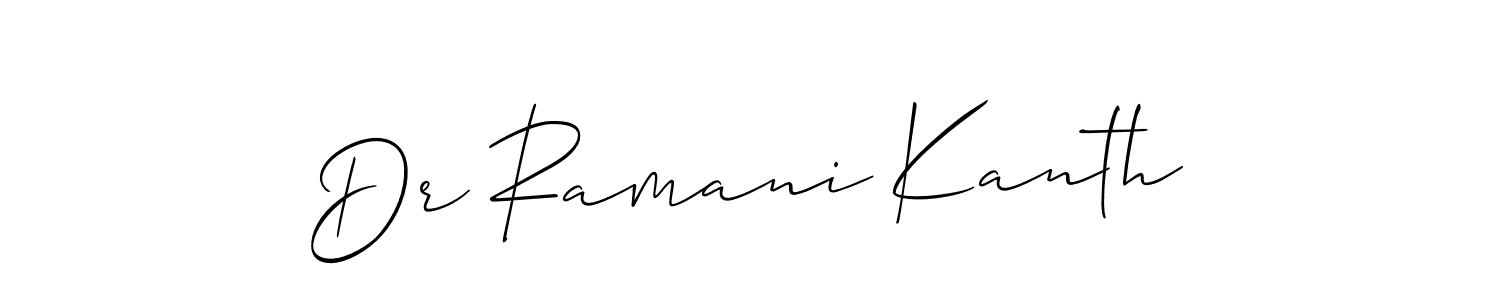 Similarly Allison_Script is the best handwritten signature design. Signature creator online .You can use it as an online autograph creator for name Dr Ramani Kanth. Dr Ramani Kanth signature style 2 images and pictures png