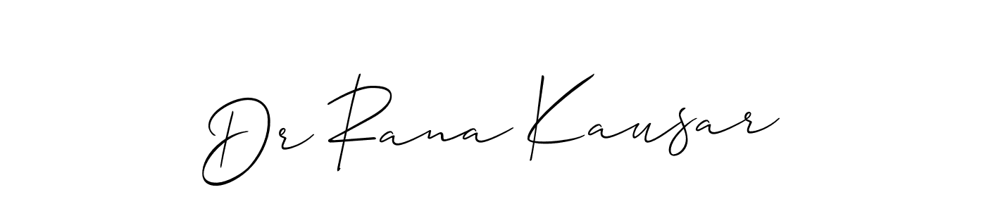 It looks lik you need a new signature style for name Dr Rana Kausar. Design unique handwritten (Allison_Script) signature with our free signature maker in just a few clicks. Dr Rana Kausar signature style 2 images and pictures png