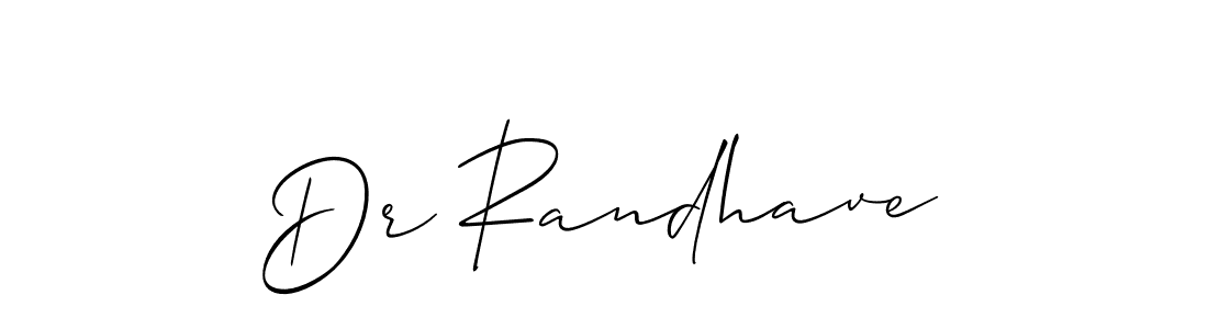 The best way (Allison_Script) to make a short signature is to pick only two or three words in your name. The name Dr Randhave include a total of six letters. For converting this name. Dr Randhave signature style 2 images and pictures png