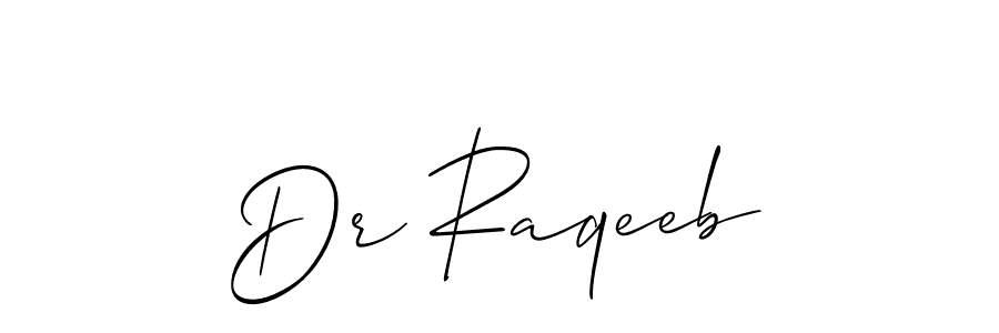 Also we have Dr Raqeeb name is the best signature style. Create professional handwritten signature collection using Allison_Script autograph style. Dr Raqeeb signature style 2 images and pictures png