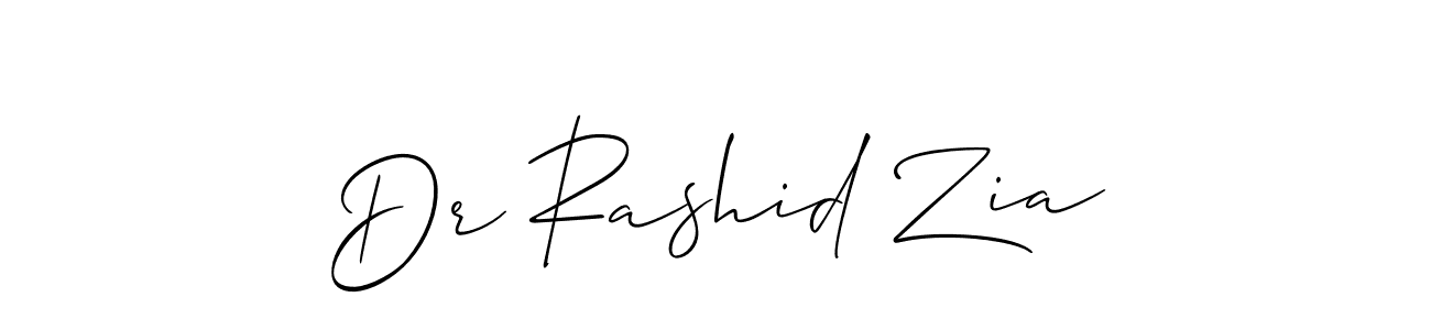 Also we have Dr Rashid Zia name is the best signature style. Create professional handwritten signature collection using Allison_Script autograph style. Dr Rashid Zia signature style 2 images and pictures png