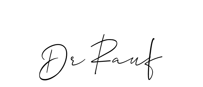 Create a beautiful signature design for name Dr Rauf. With this signature (Allison_Script) fonts, you can make a handwritten signature for free. Dr Rauf signature style 2 images and pictures png