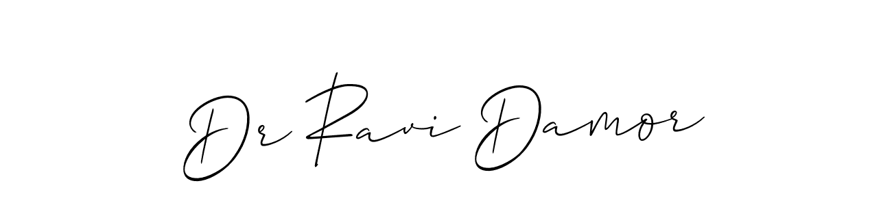 It looks lik you need a new signature style for name Dr Ravi Damor. Design unique handwritten (Allison_Script) signature with our free signature maker in just a few clicks. Dr Ravi Damor signature style 2 images and pictures png