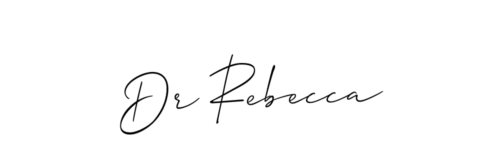 Create a beautiful signature design for name Dr Rebecca. With this signature (Allison_Script) fonts, you can make a handwritten signature for free. Dr Rebecca signature style 2 images and pictures png