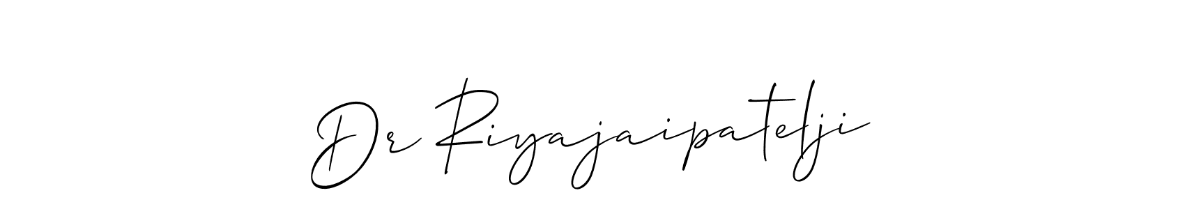 You should practise on your own different ways (Allison_Script) to write your name (Dr Riyajaipatelji) in signature. don't let someone else do it for you. Dr Riyajaipatelji signature style 2 images and pictures png