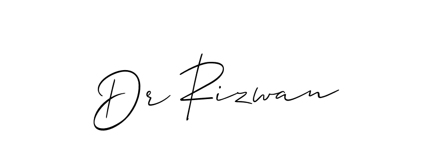 Design your own signature with our free online signature maker. With this signature software, you can create a handwritten (Allison_Script) signature for name Dr Rizwan. Dr Rizwan signature style 2 images and pictures png