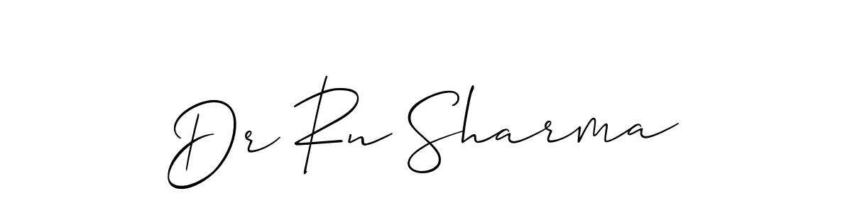 How to make Dr Rn Sharma signature? Allison_Script is a professional autograph style. Create handwritten signature for Dr Rn Sharma name. Dr Rn Sharma signature style 2 images and pictures png