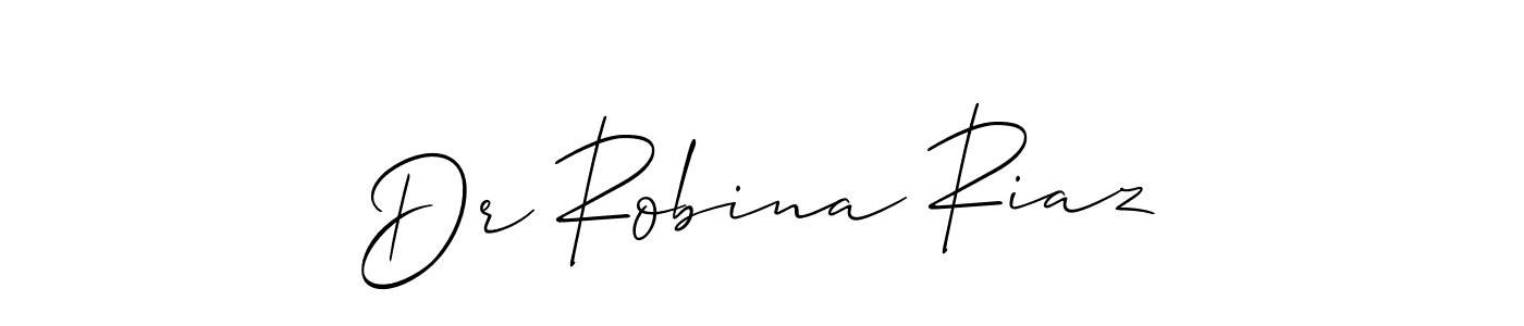 Check out images of Autograph of Dr Robina Riaz name. Actor Dr Robina Riaz Signature Style. Allison_Script is a professional sign style online. Dr Robina Riaz signature style 2 images and pictures png