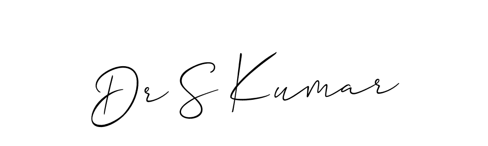 Design your own signature with our free online signature maker. With this signature software, you can create a handwritten (Allison_Script) signature for name Dr S Kumar. Dr S Kumar signature style 2 images and pictures png