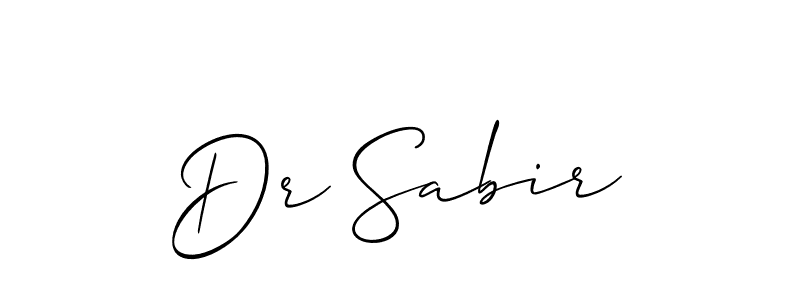 It looks lik you need a new signature style for name Dr Sabir. Design unique handwritten (Allison_Script) signature with our free signature maker in just a few clicks. Dr Sabir signature style 2 images and pictures png