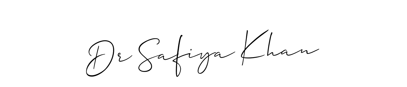 How to make Dr Safiya Khan signature? Allison_Script is a professional autograph style. Create handwritten signature for Dr Safiya Khan name. Dr Safiya Khan signature style 2 images and pictures png