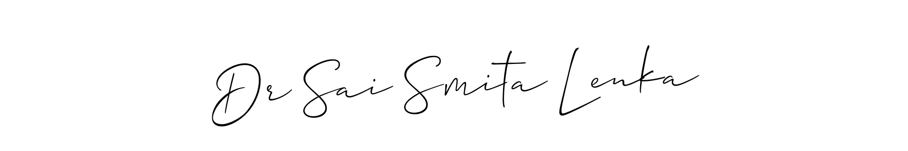 Best and Professional Signature Style for Dr Sai Smita Lenka. Allison_Script Best Signature Style Collection. Dr Sai Smita Lenka signature style 2 images and pictures png