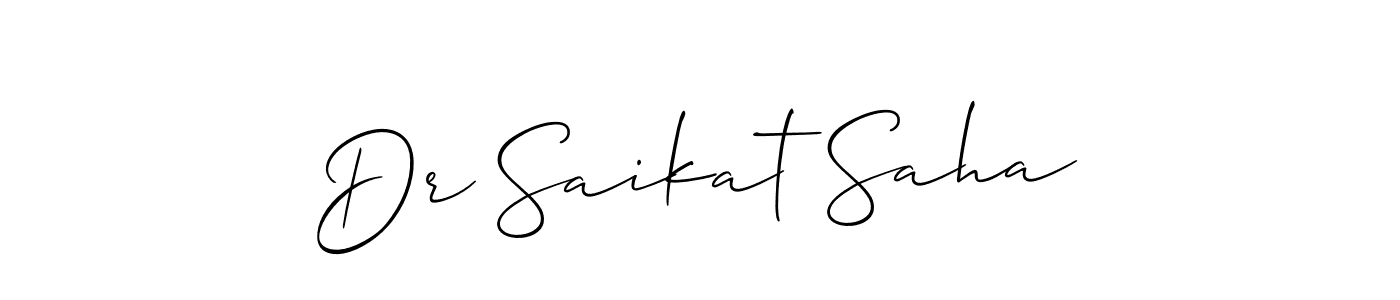 Dr Saikat Saha stylish signature style. Best Handwritten Sign (Allison_Script) for my name. Handwritten Signature Collection Ideas for my name Dr Saikat Saha. Dr Saikat Saha signature style 2 images and pictures png