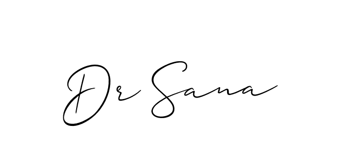 Dr Sana stylish signature style. Best Handwritten Sign (Allison_Script) for my name. Handwritten Signature Collection Ideas for my name Dr Sana. Dr Sana signature style 2 images and pictures png