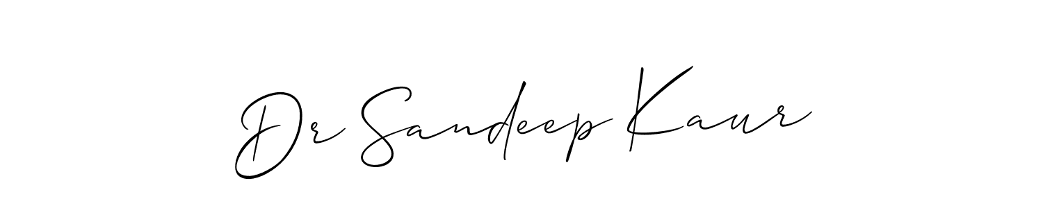 How to Draw Dr Sandeep Kaur signature style? Allison_Script is a latest design signature styles for name Dr Sandeep Kaur. Dr Sandeep Kaur signature style 2 images and pictures png