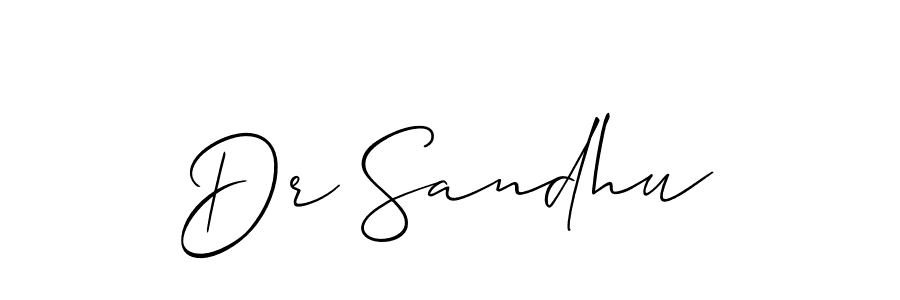 Make a beautiful signature design for name Dr Sandhu. With this signature (Allison_Script) style, you can create a handwritten signature for free. Dr Sandhu signature style 2 images and pictures png