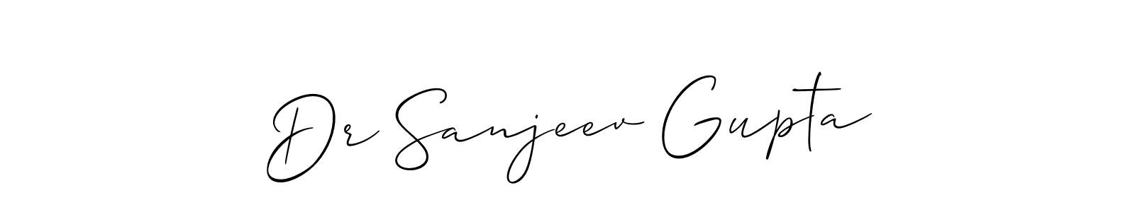 Make a beautiful signature design for name Dr Sanjeev Gupta. With this signature (Allison_Script) style, you can create a handwritten signature for free. Dr Sanjeev Gupta signature style 2 images and pictures png