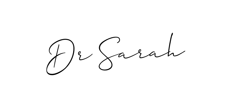 Allison_Script is a professional signature style that is perfect for those who want to add a touch of class to their signature. It is also a great choice for those who want to make their signature more unique. Get Dr Sarah name to fancy signature for free. Dr Sarah signature style 2 images and pictures png