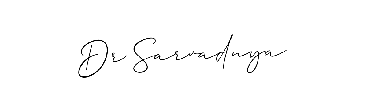 Also we have Dr Sarvadnya name is the best signature style. Create professional handwritten signature collection using Allison_Script autograph style. Dr Sarvadnya signature style 2 images and pictures png