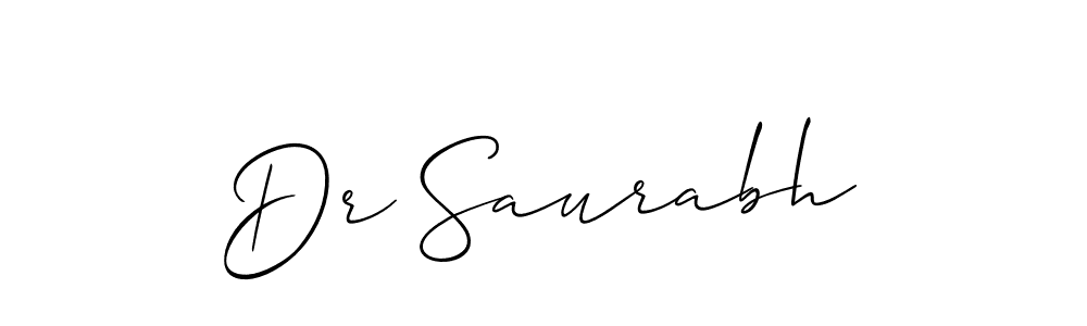 How to make Dr Saurabh signature? Allison_Script is a professional autograph style. Create handwritten signature for Dr Saurabh name. Dr Saurabh signature style 2 images and pictures png