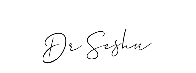 How to make Dr Seshu signature? Allison_Script is a professional autograph style. Create handwritten signature for Dr Seshu name. Dr Seshu signature style 2 images and pictures png