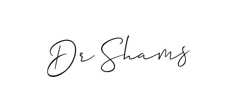 Make a short Dr Shams signature style. Manage your documents anywhere anytime using Allison_Script. Create and add eSignatures, submit forms, share and send files easily. Dr Shams signature style 2 images and pictures png